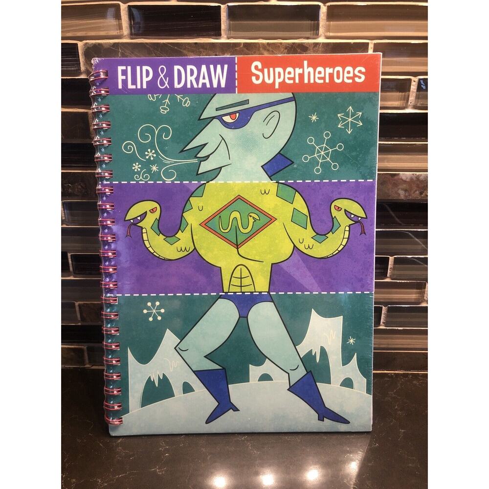 Mudpuppy Superheroes Flip‎ and Draw Kids Activity Book